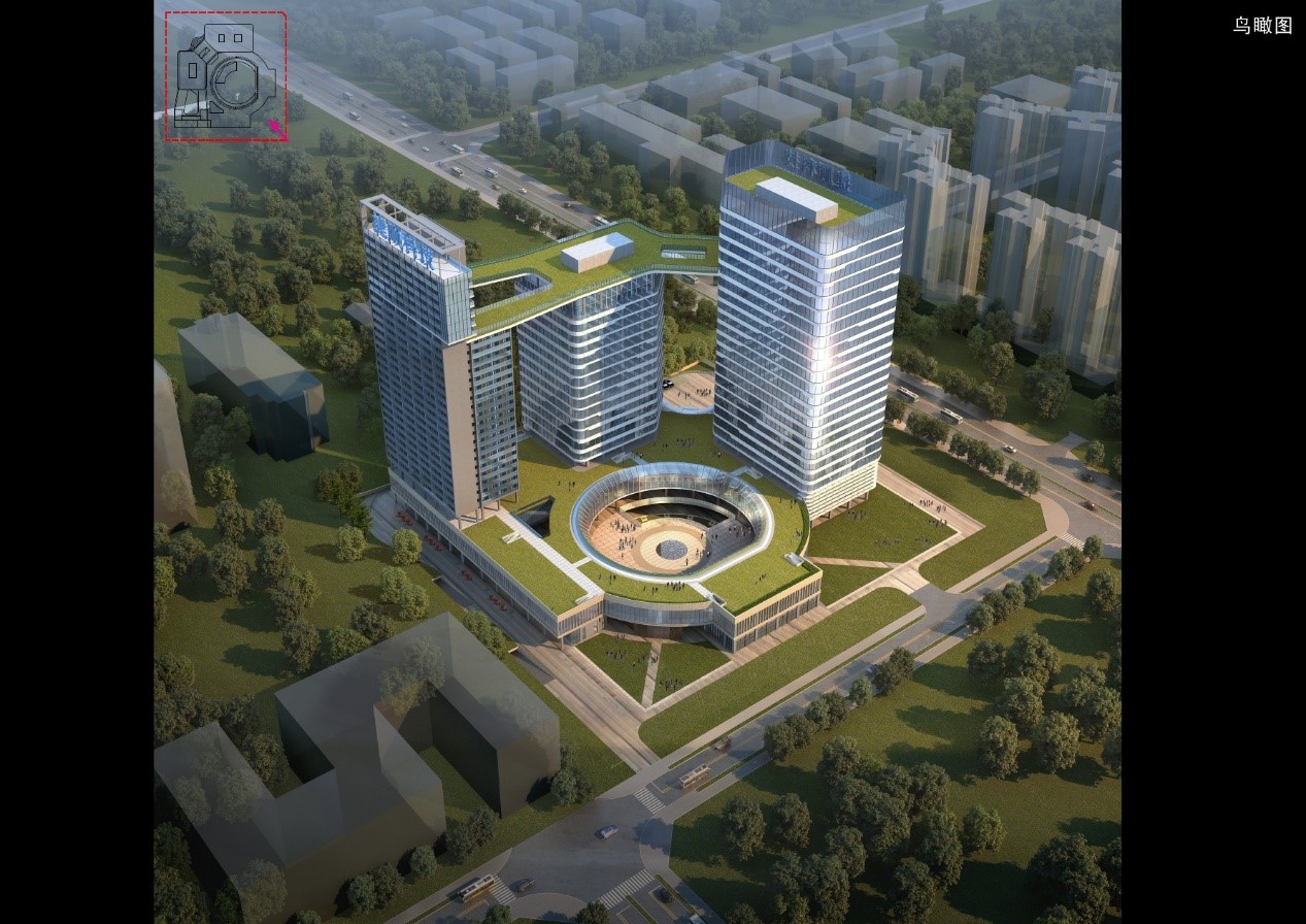 捷順科技中心項目鳥瞰效果圖 固力士助力捷順科技中心加速建設(shè)